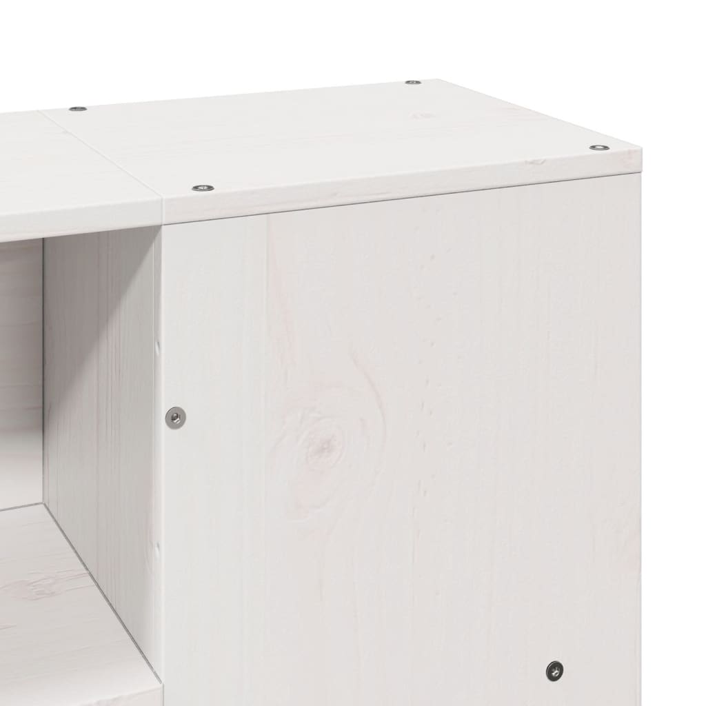 Cadre de lit sans matelas blanc 140x200 cm bois de pin massif - XIOS