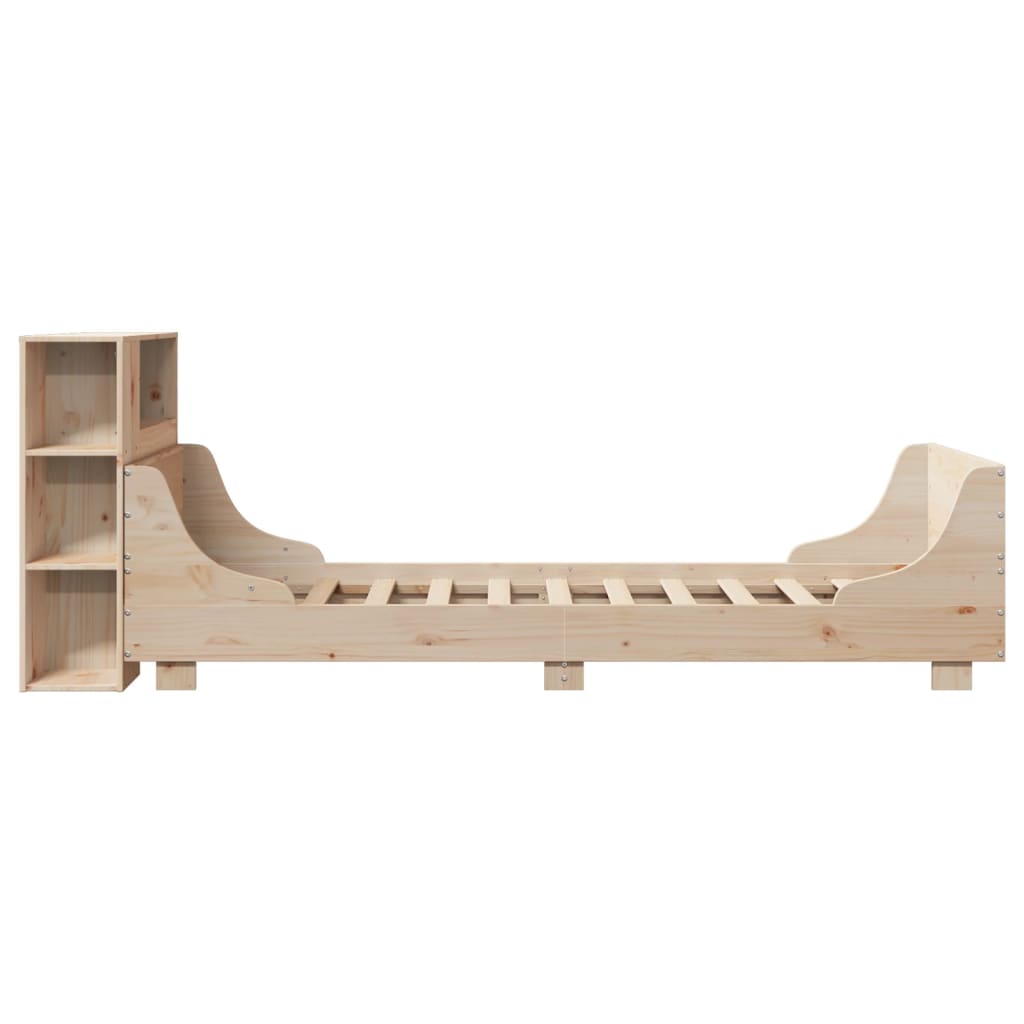 Cadre de lit sans matelas 75x190 cm bois de pin massif
