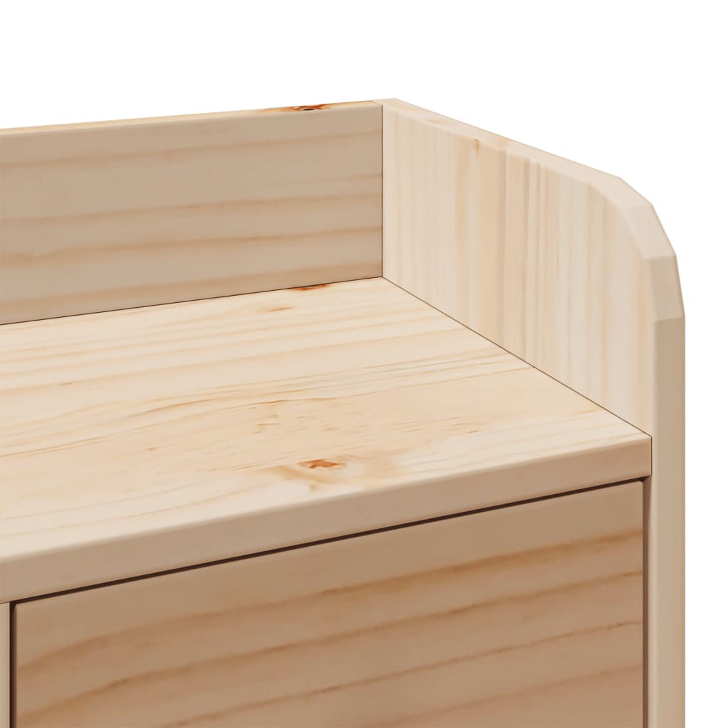 Lit bibliothèque sans matelas 135x190 cm bois de pin massif - XIOS