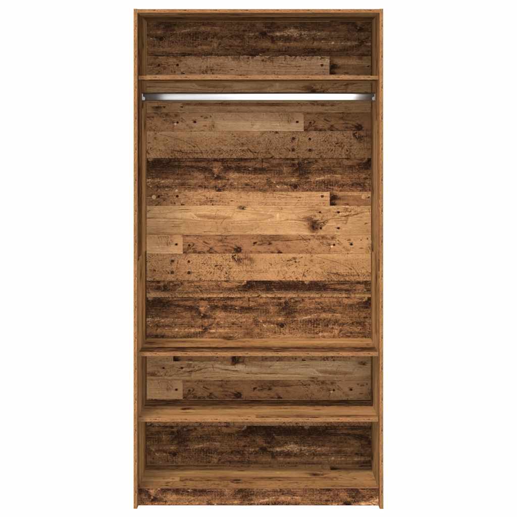 Garde-robe vieux bois 100x50x200 cm bois d'ingénierie - XIOS