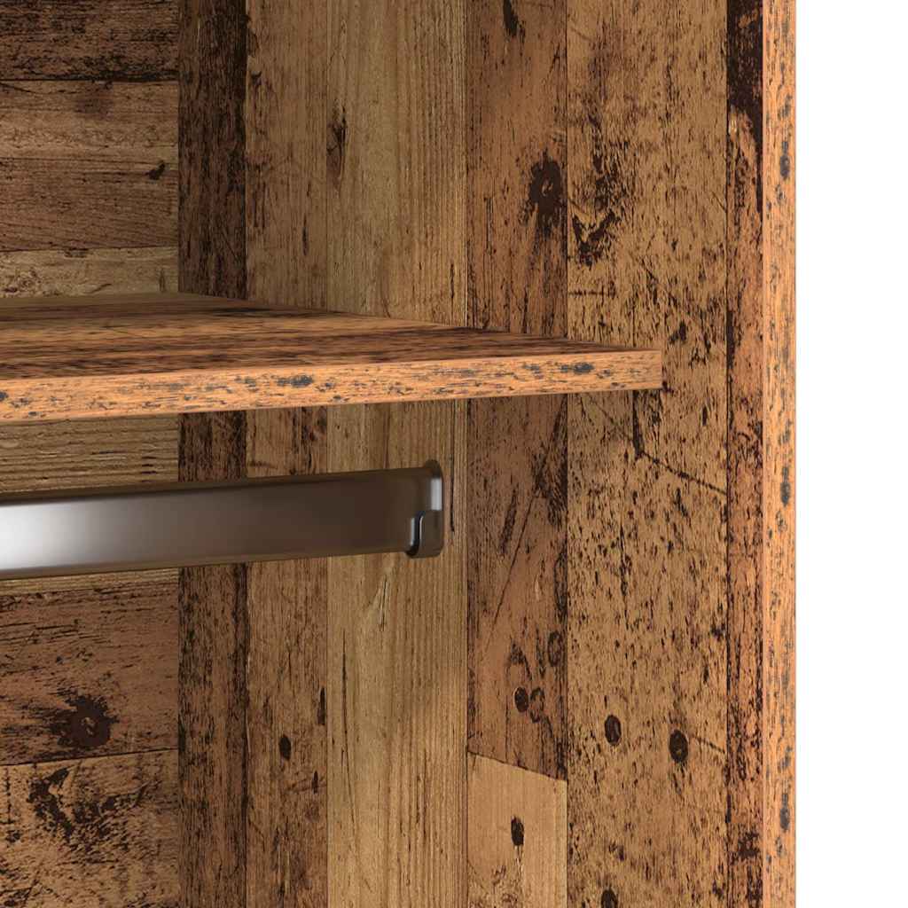 Garde-robe vieux bois 100x50x200 cm bois d'ingénierie - XIOS
