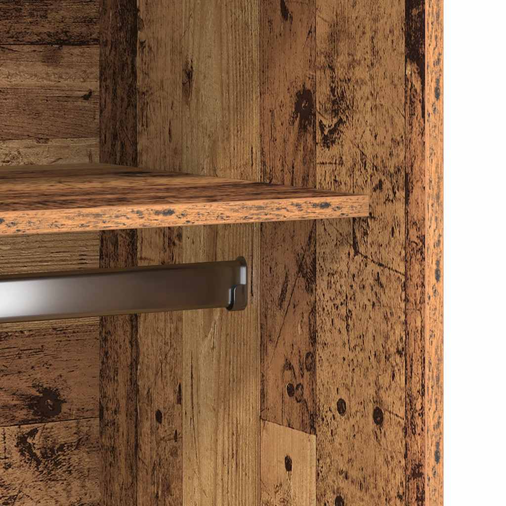 Garde-robe vieux bois 100x50x200 cm bois d'ingénierie - XIOS