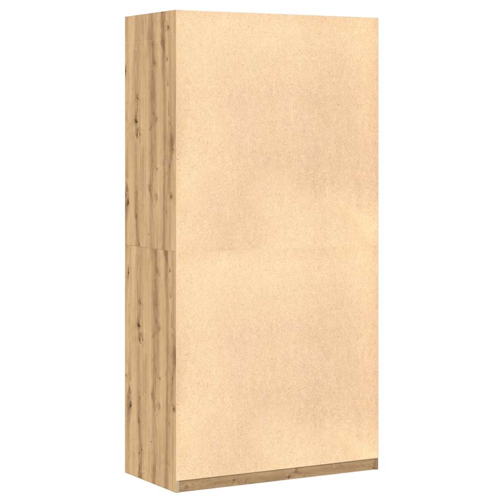 Garde-robe chêne artisanal 100x50x200 cm bois d'ingénierie - XIOS