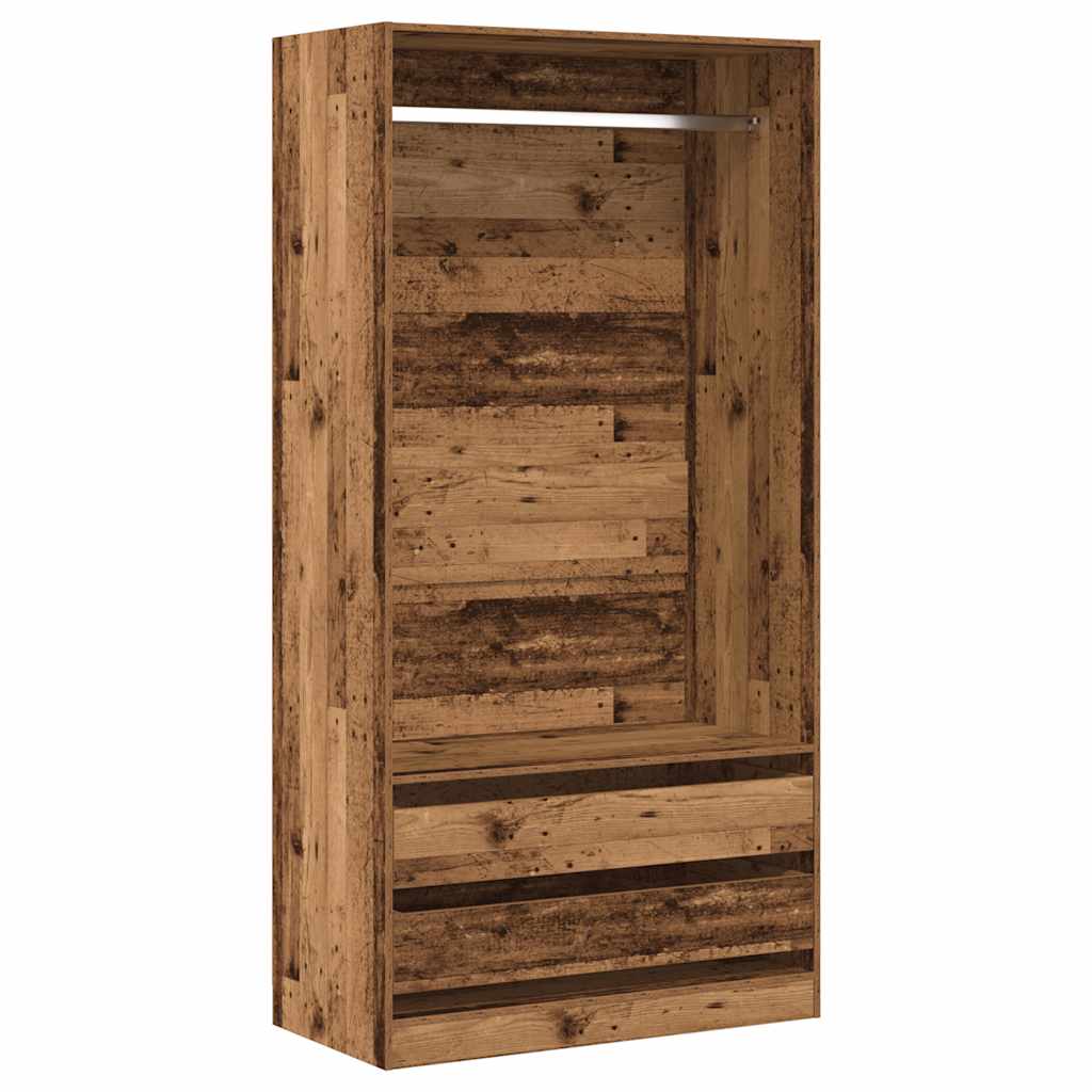 Garde-robe vieux bois 100x50x200 cm bois d'ingénierie - XIOS