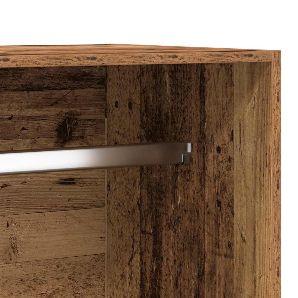 Garde-robe vieux bois 100x50x200 cm bois d'ingénierie - XIOS