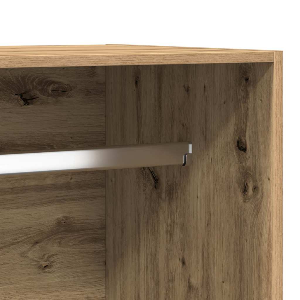 Garde-robe chêne artisanal 100x50x200 cm bois d'ingénierie - XIOS