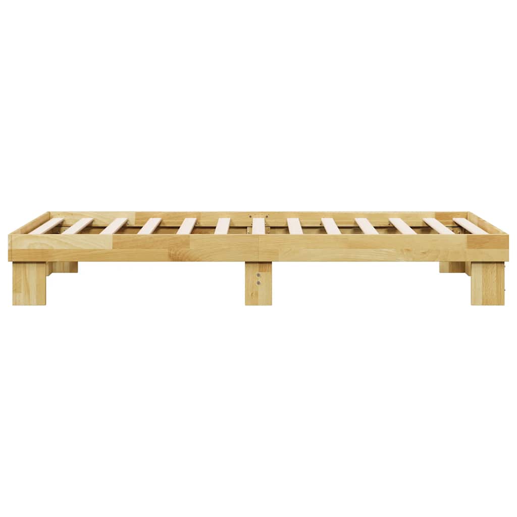 Cadre de lit sans matelas 75x190 cm bois massif de chêne - XIOS