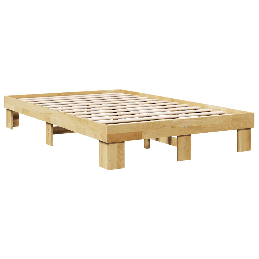 Cadre de lit sans matelas 120x190 cm bois massif de chêne - XIOS