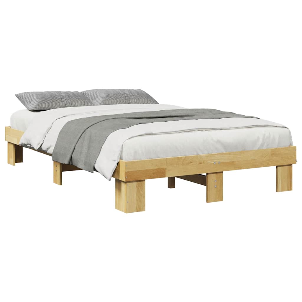Cadre de lit sans matelas 120x190 cm bois massif de chêne - XIOS