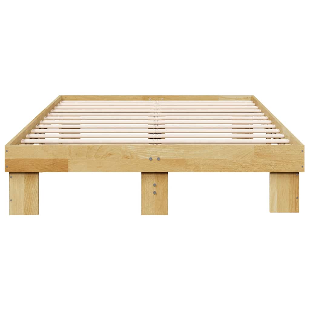 Cadre de lit sans matelas 120x190 cm bois massif de chêne - XIOS