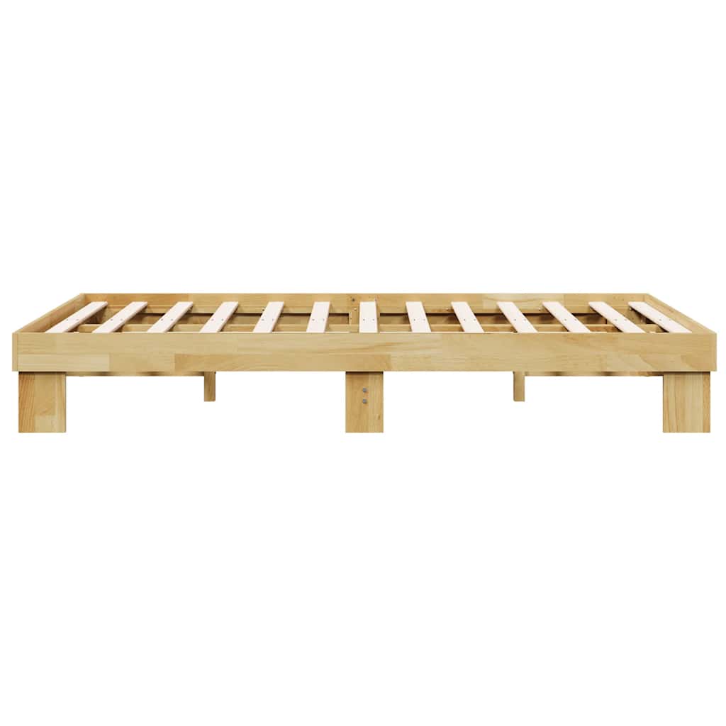 Cadre de lit sans matelas 120x190 cm bois massif de chêne - XIOS