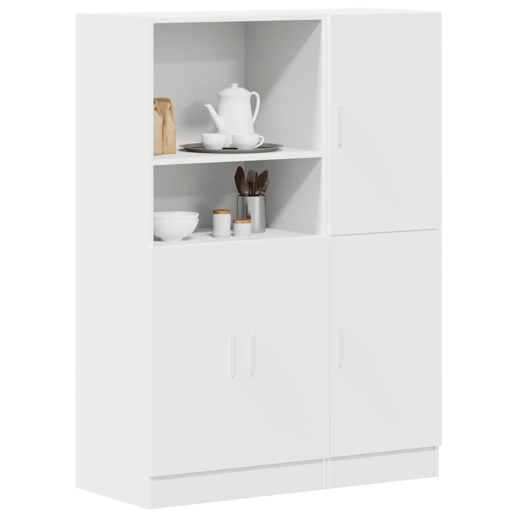 Ensemble d'armoires de cuisine 2 pcs blanc bois d'ingénierie - XIOS