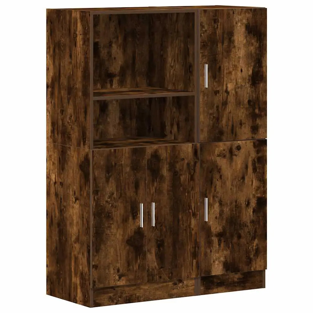 Ensemble d’armoires de cuisine 2 pcs chêne fumé bois ingénierie - XIOS
