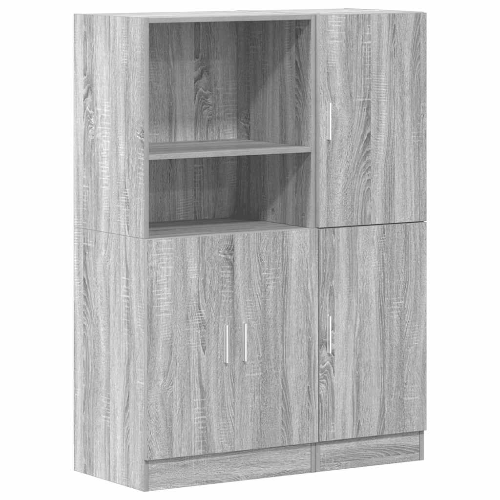 Ensemble d'armoires de cuisine 2pcs sonoma gris bois ingénierie - XIOS