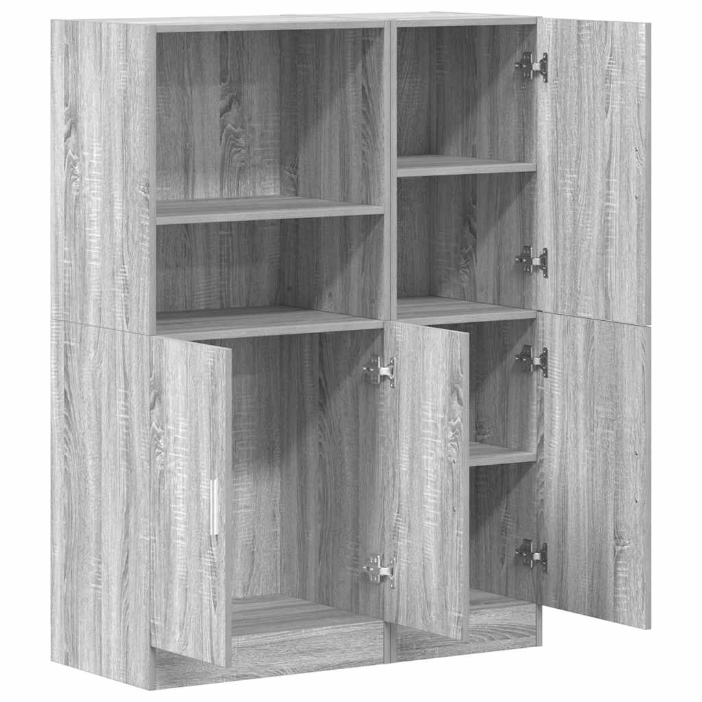Ensemble d'armoires de cuisine 2pcs sonoma gris bois ingénierie - XIOS
