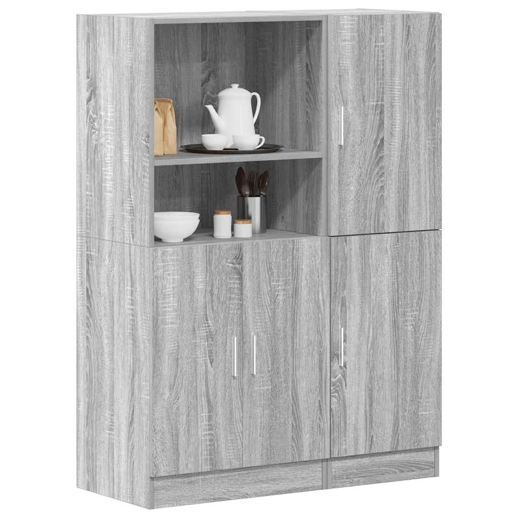 Ensemble d'armoires de cuisine 2pcs sonoma gris bois ingénierie - XIOS