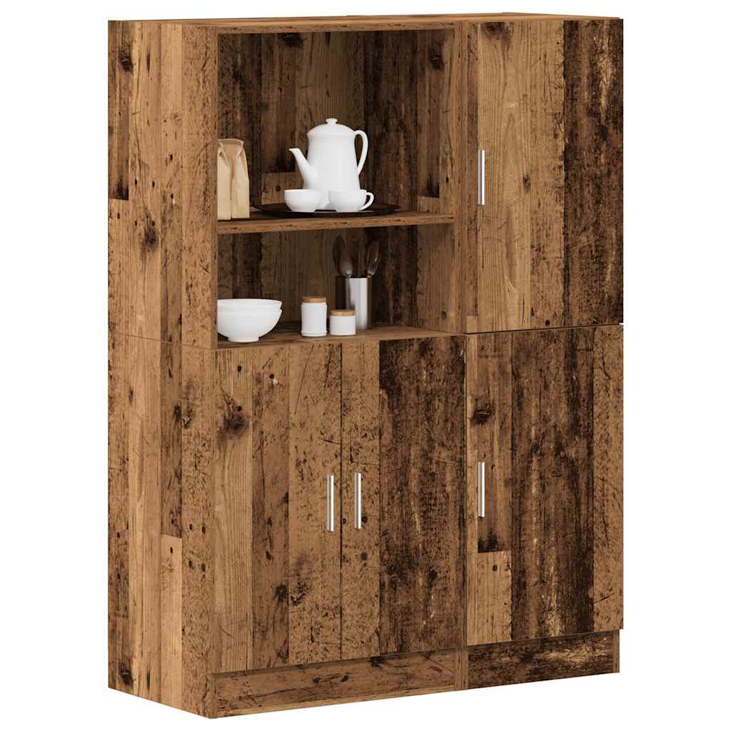 Ensemble d'armoires de cuisine 2 pcs vieux bois - XIOS