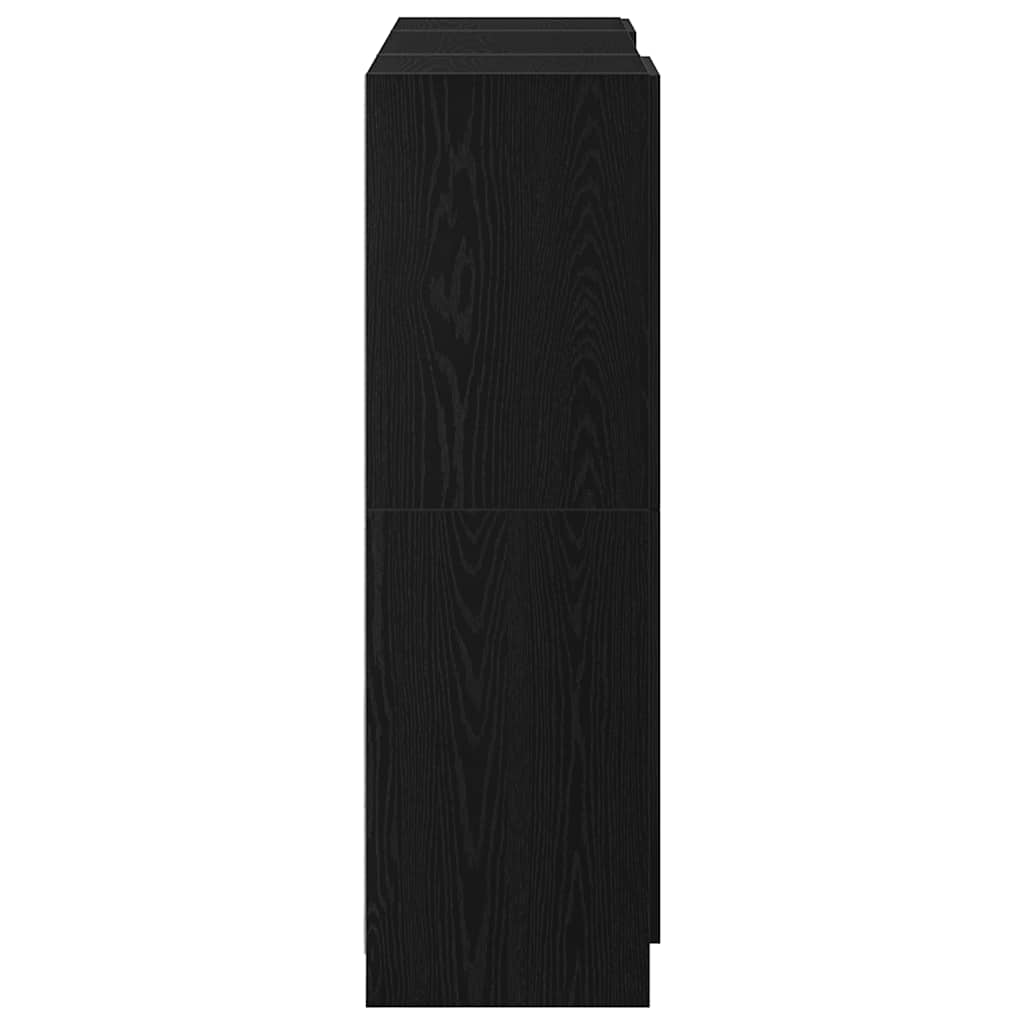 Ensemble d'armoires de cuisine 3 pcs noir bois d'ingénierie - XIOS