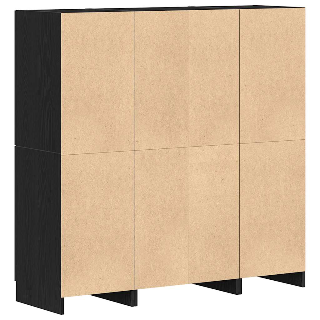 Ensemble d'armoires de cuisine 3 pcs noir bois d'ingénierie - XIOS