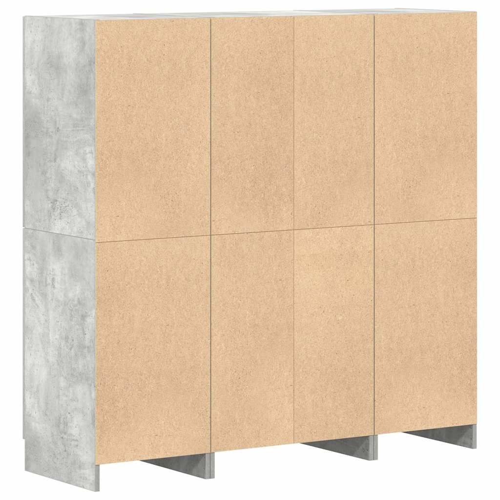 Ensemble d'armoires de cuisine 3 pcs gris béton - XIOS