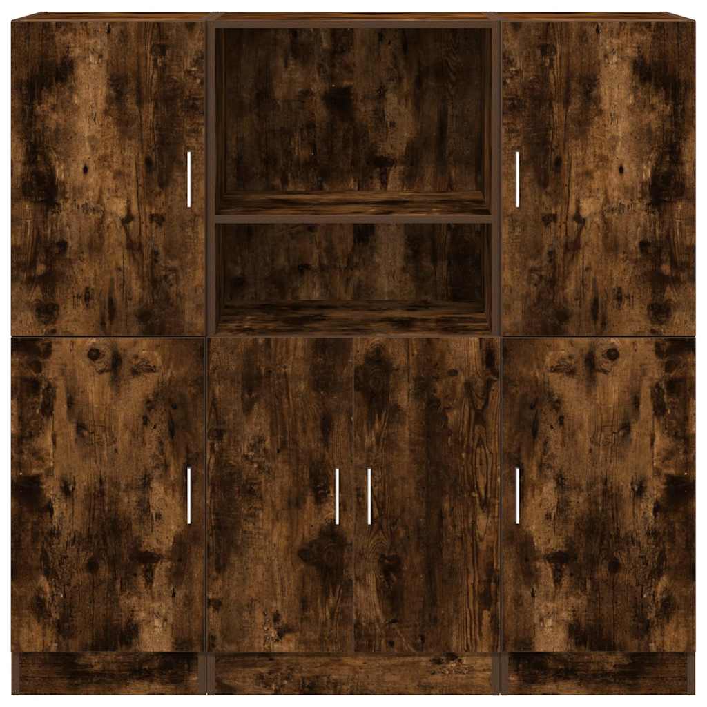 Ensemble d'armoires de cuisine 3 pcs chêne fumé - XIOS