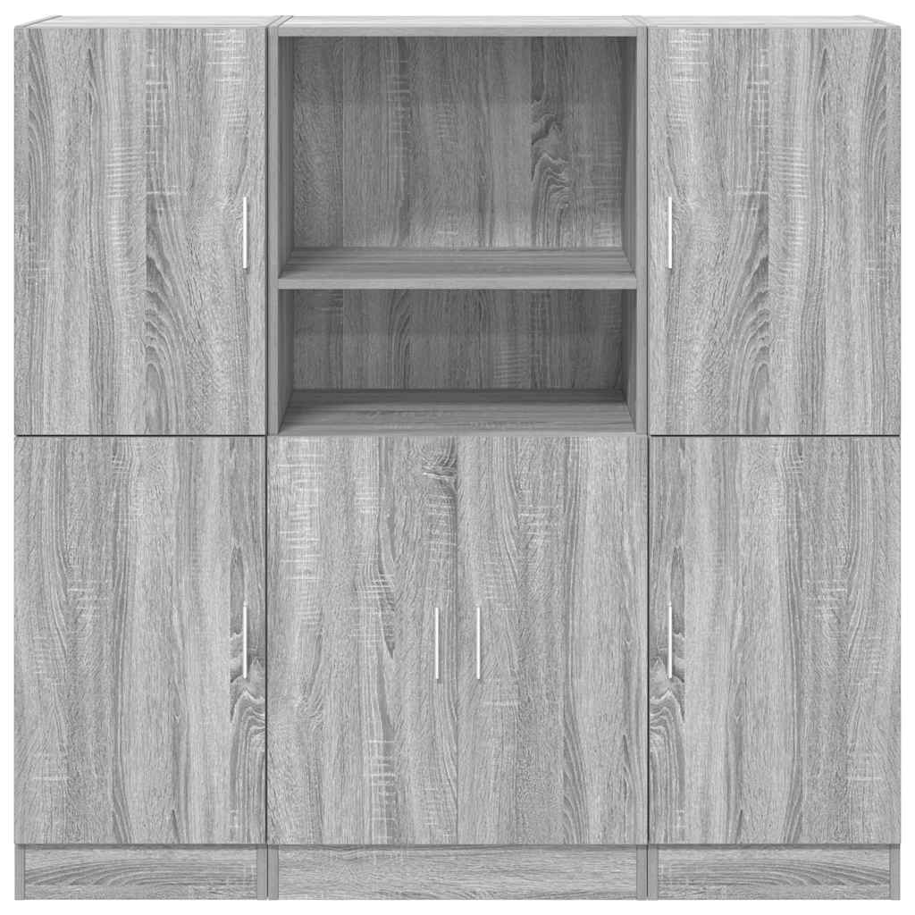 Ensemble d'armoires de cuisine 3 pcs sonoma gris - XIOS