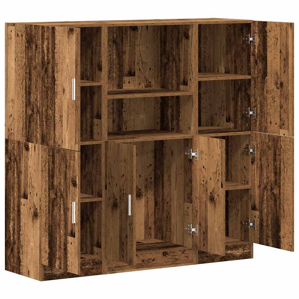 Ensemble d'armoires de cuisine 3 pcs vieux bois - XIOS