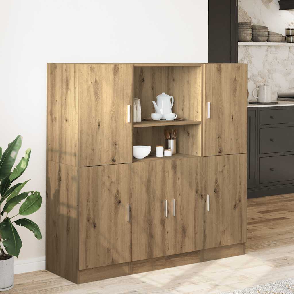 Ensemble d'armoires de cuisine 3 pcs chêne artisanal - XIOS