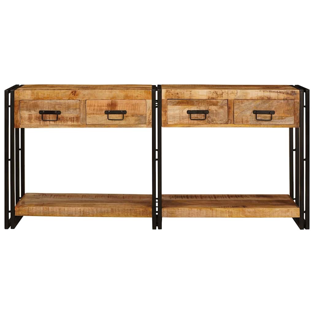 Tables console avec tiroir 2 pcs Marron Bois de Mangue Massif - XIOS