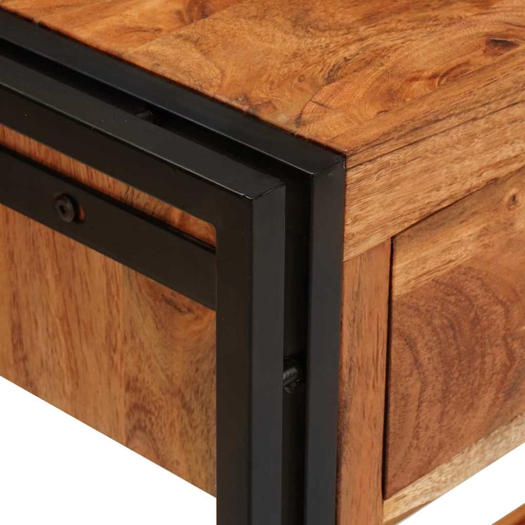 Tables console avec tiroir 2 pcs Marron Bois d'Acacia Massif - XIOS