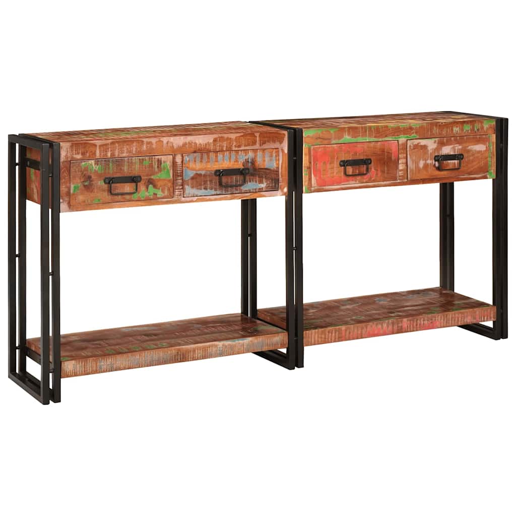 Tables console avec tiroir 2 pcs Multicolore 161 x 33 x 75 cm - XIOS
