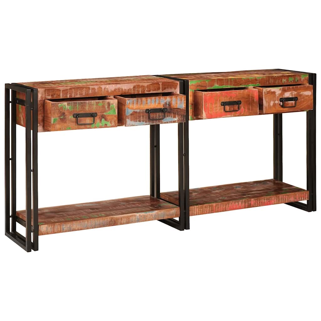 Tables console avec tiroir 2 pcs Multicolore 161 x 33 x 75 cm - XIOS