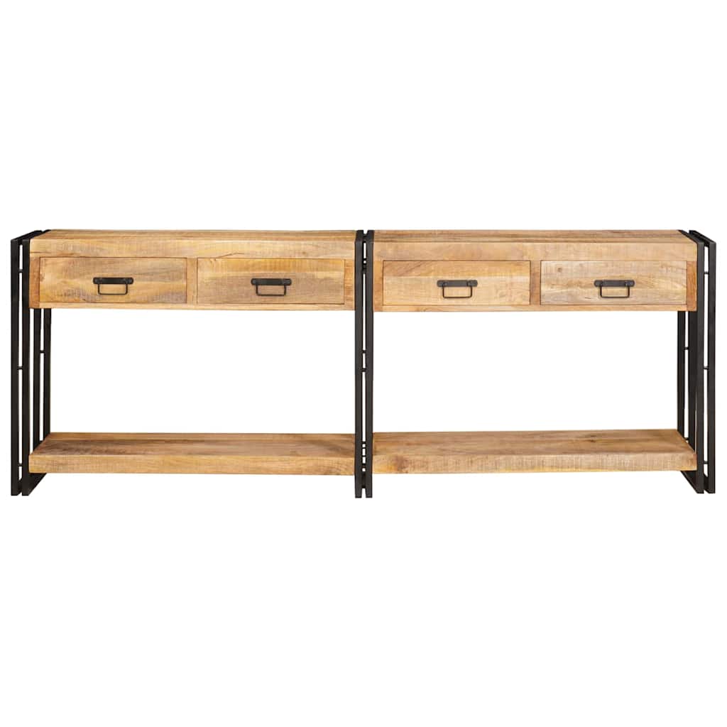 Tables console avec tiroir 2 pcs Marron Bois de mangue massif - XIOS