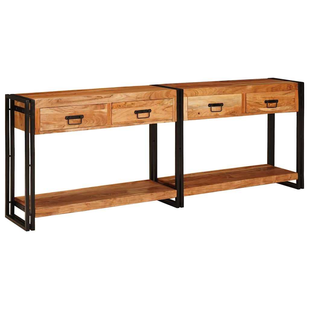 Tables console 2 pc Marron 200 x 33 x 75 cm - XIOS