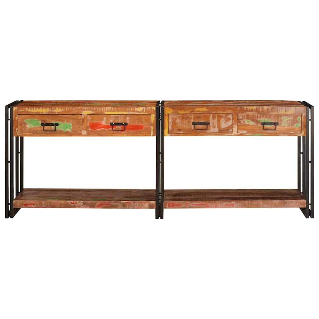 Tables console 2 pcs Multicolore Bois massif de récupération - XIOS