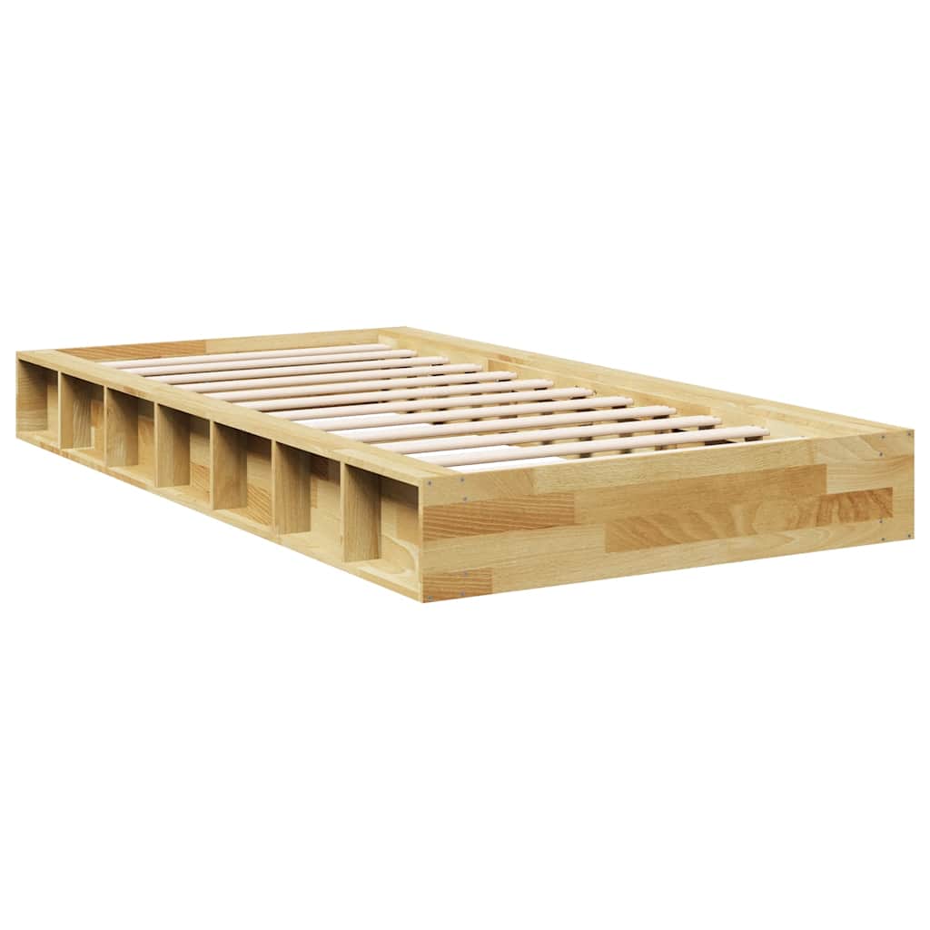 Cadre de lit sans matelas 100x200 cm bois massif de chêne - XIOS