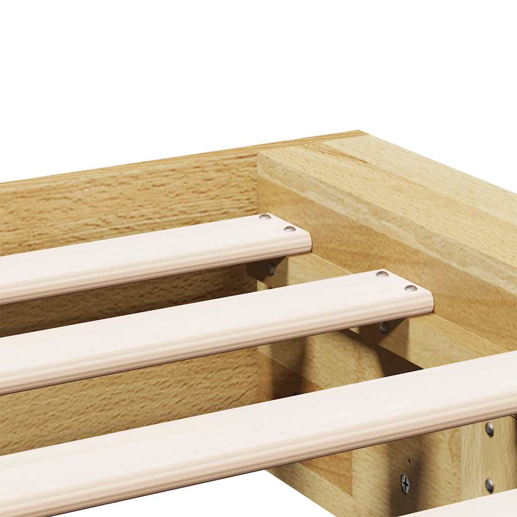 Cadre de lit sans matelas 100x200 cm bois massif de chêne - XIOS