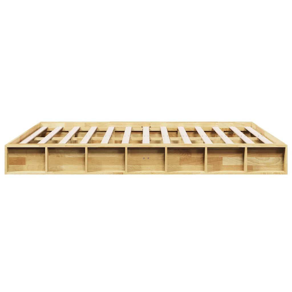 Cadre de lit sans matelas 140x200 cm bois massif de chêne - XIOS