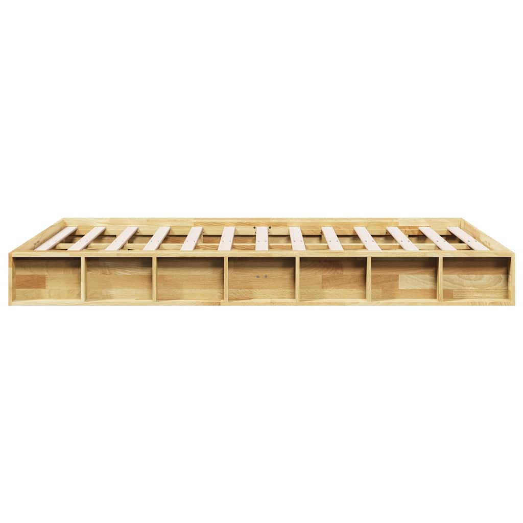 Cadre de lit sans matelas 120x190 cm bois massif de chêne - XIOS
