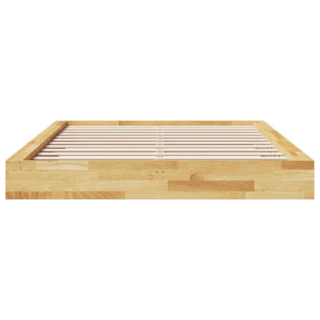 Cadre de lit sans matelas 140x190 cm bois massif de chêne - XIOS