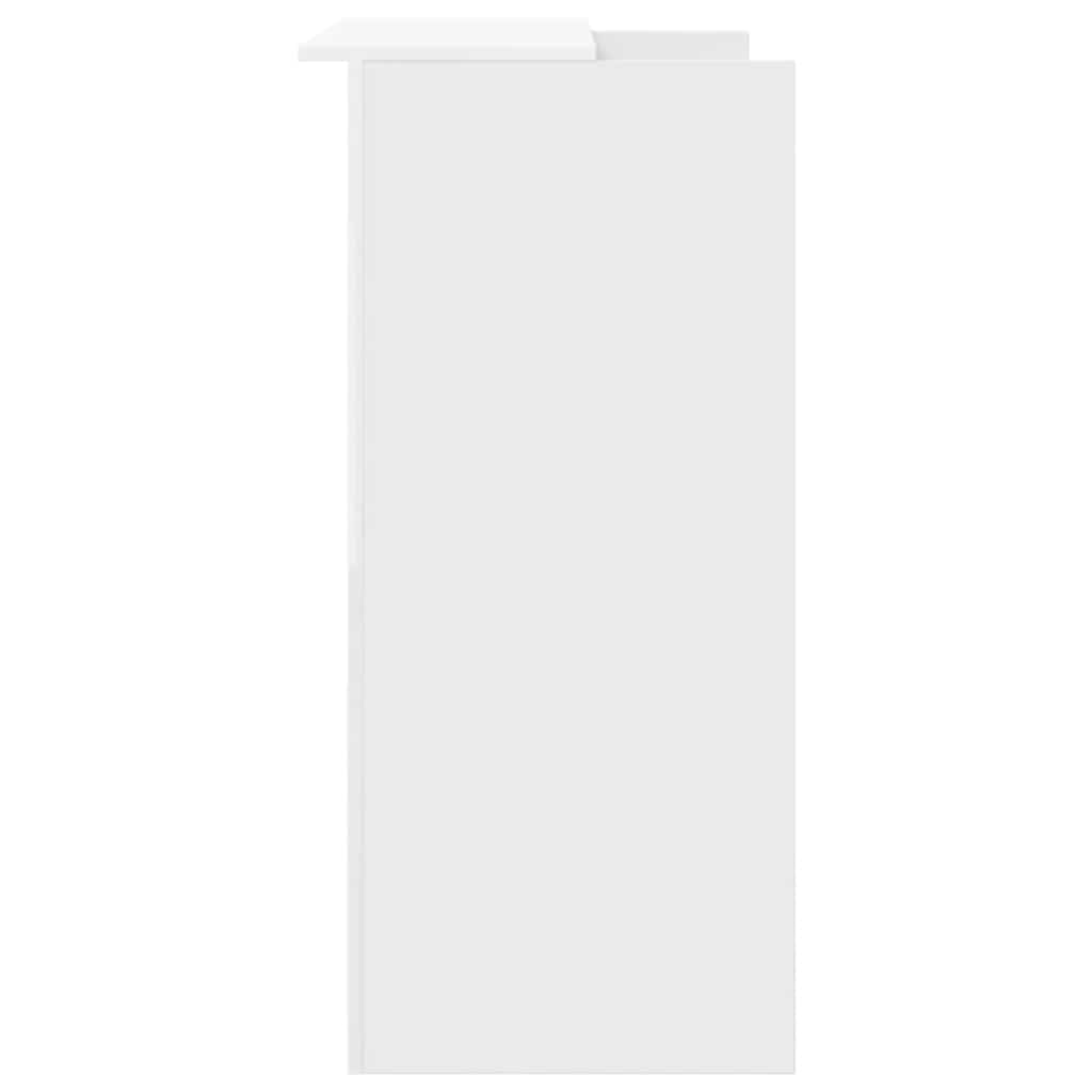 Bureau de réception blanc 100x50x103,5 cm bois d'ingénierie - XIOS