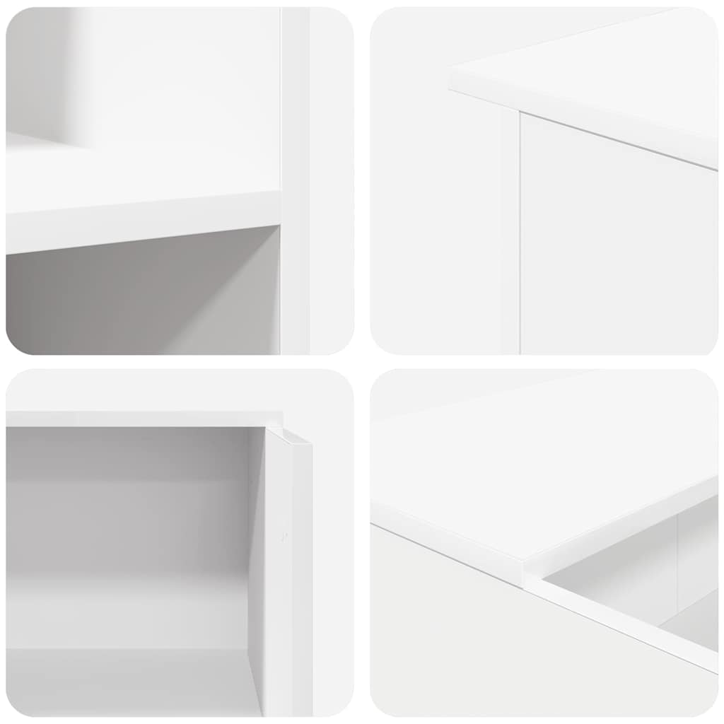 Bureau de réception blanc 100x50x103,5 cm bois d'ingénierie - XIOS