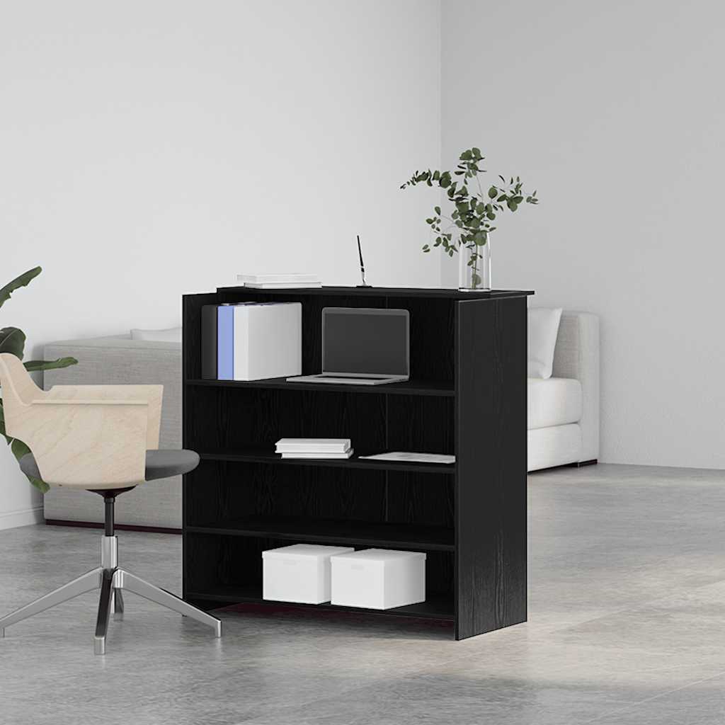 Bureau de réception Chêne noir 100x50x103,5 cm Bois d'ingénierie