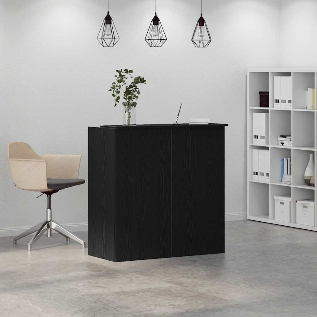 Bureau de réception Chêne noir 100x50x103,5 cm Bois d'ingénierie