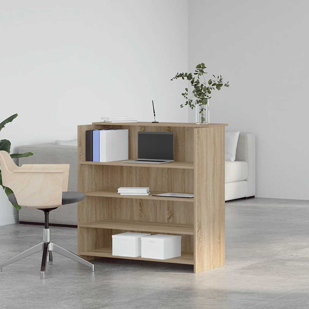 Bureau réception chêne sonoma 100x50x103,5 cm bois d'ingénierie - XIOS