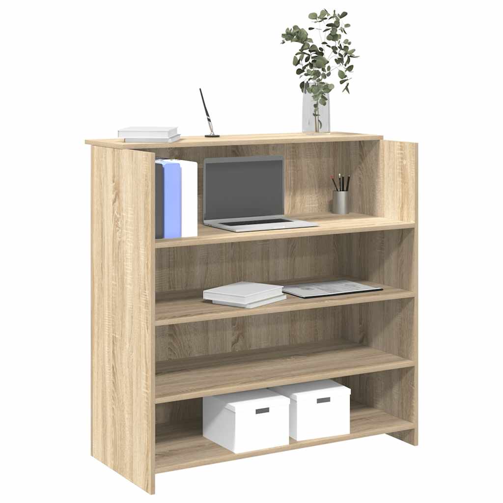 Bureau réception chêne sonoma 100x50x103,5 cm bois d'ingénierie - XIOS