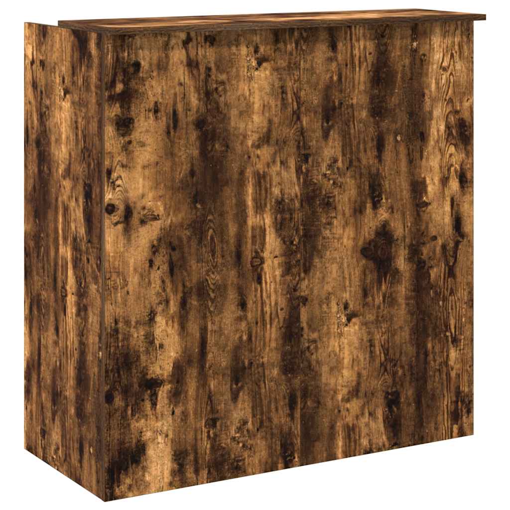 Bureau de réception chêne fumé 100x50x103,5cm bois d'ingénierie - XIOS