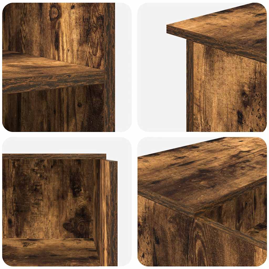 Bureau de réception chêne fumé 100x50x103,5cm bois d'ingénierie - XIOS