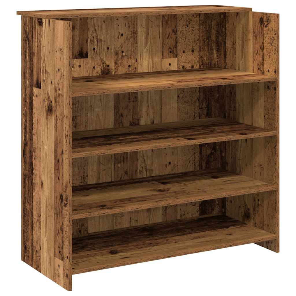 Bureau de réception vieux bois 100x50x103,5cm bois d'ingénierie