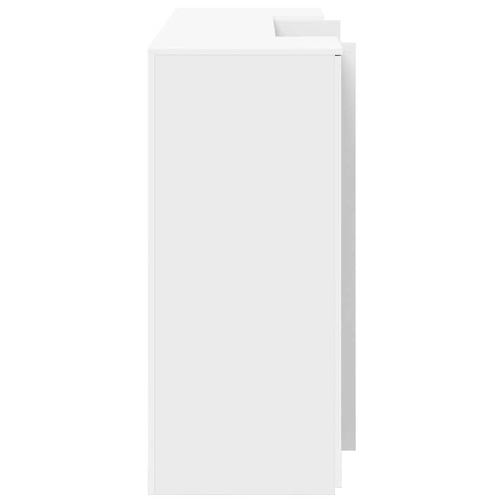 Bureau de réception blanc 180x50x103,5 cm bois d'ingénierie - XIOS